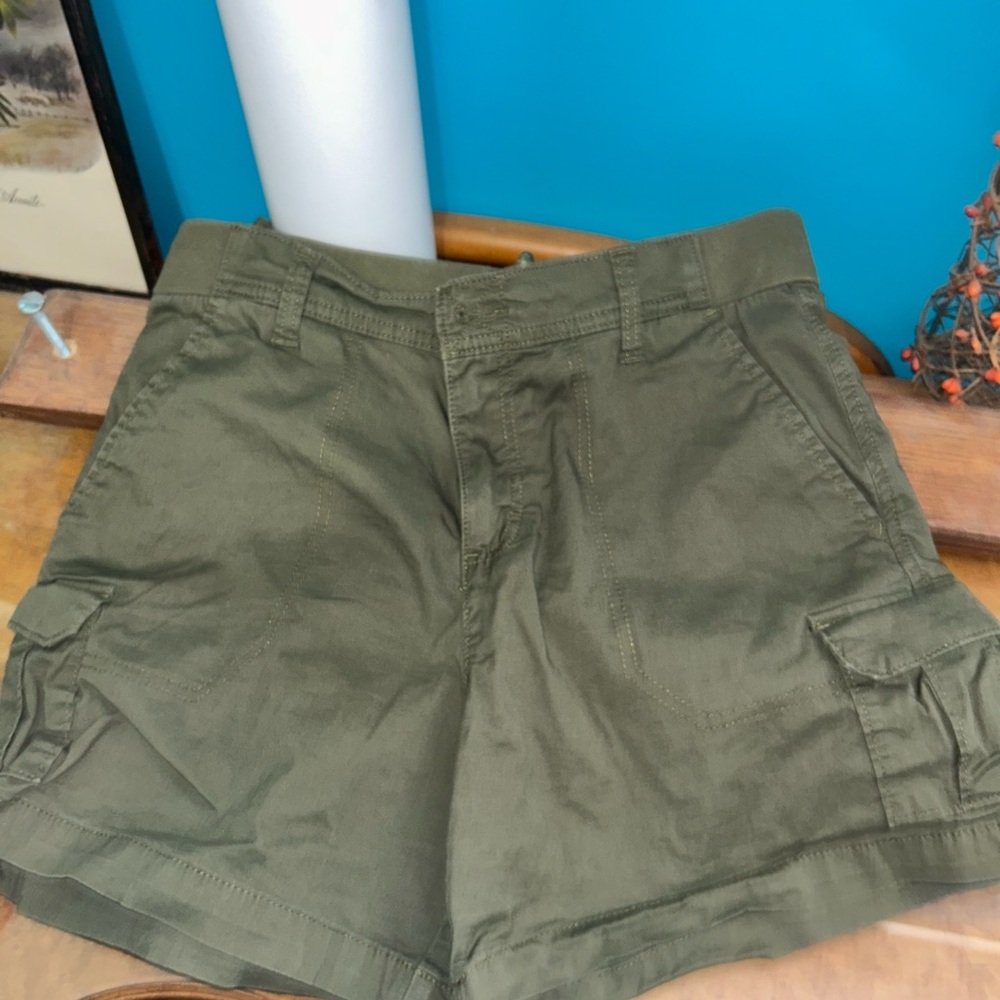 Lee Dark Green Women's Cargo Shorts